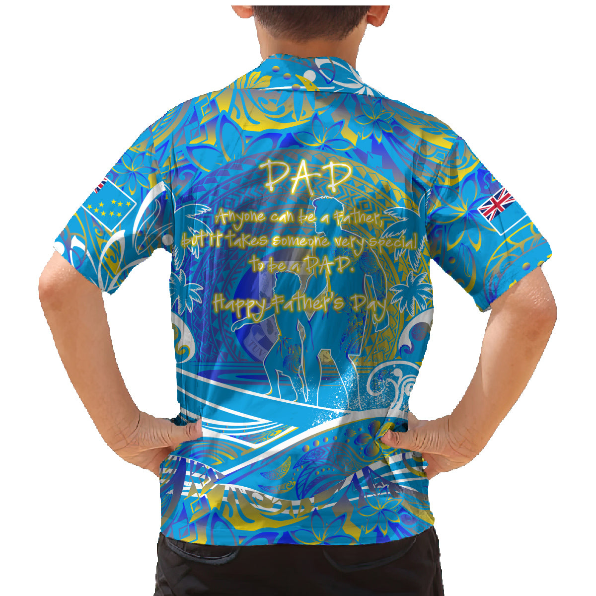 Father's Day Tuvalu Family Matching Mermaid Dress and Hawaiian Shirt Special Dad Polynesia Paradise DT02 - Polynesian Pride