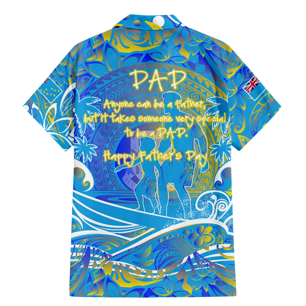 Father's Day Tuvalu Family Matching Mermaid Dress and Hawaiian Shirt Special Dad Polynesia Paradise DT02 - Polynesian Pride