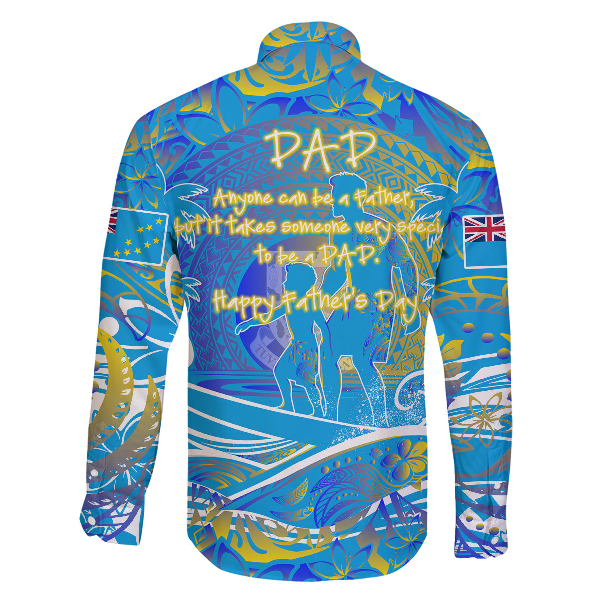 Father's Day Tuvalu Family Matching Off Shoulder Maxi Dress and Hawaiian Shirt Special Dad Polynesia Paradise DT02 - Polynesian Pride