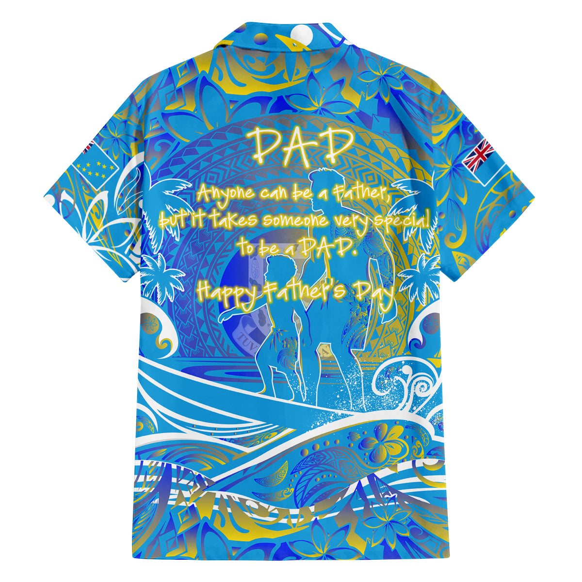 Father's Day Tuvalu Family Matching Summer Maxi Dress and Hawaiian Shirt Special Dad Polynesia Paradise