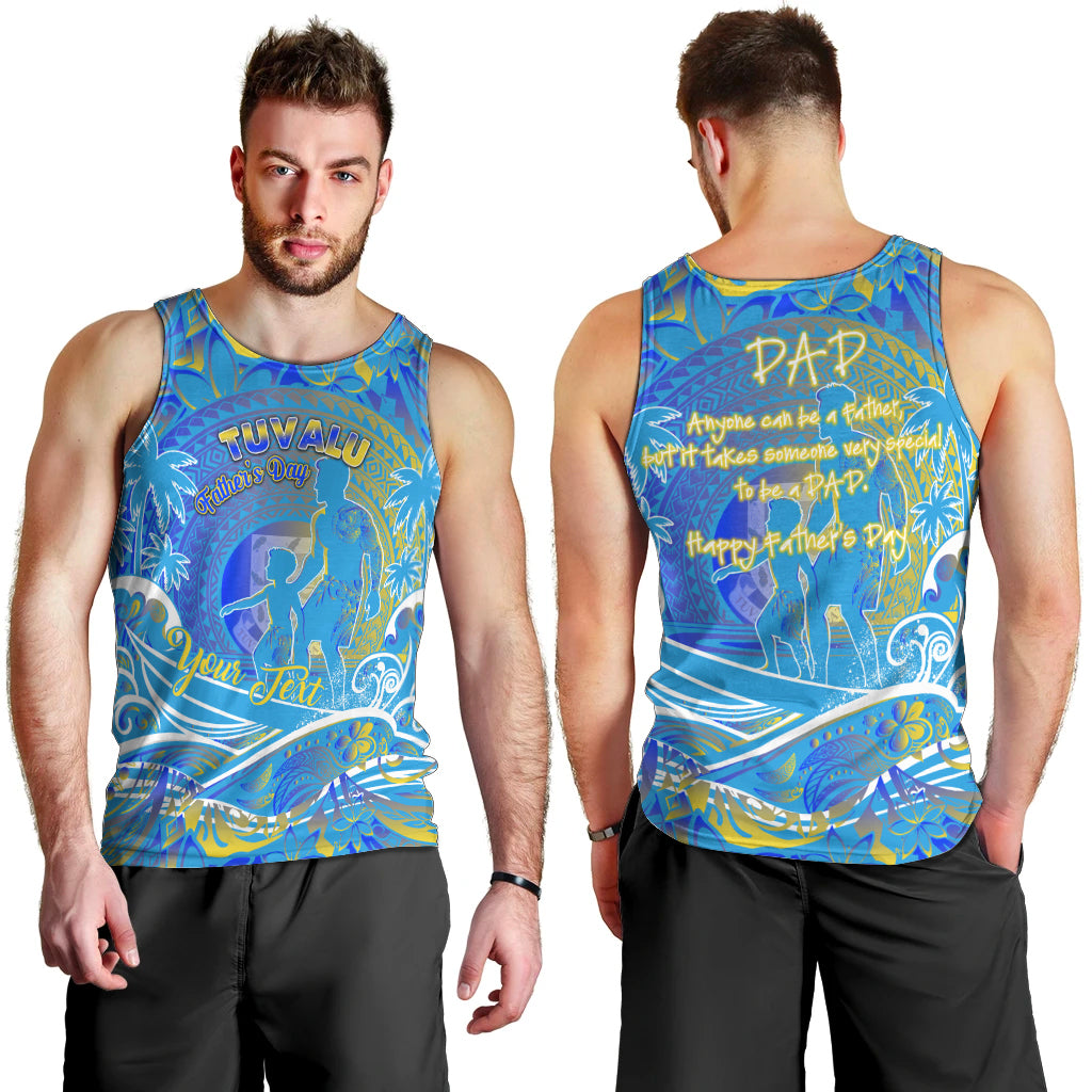 Father's Day Tuvalu Men Tank Top Special Dad Polynesia Paradise