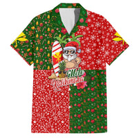 Hawaii Christmas Family Matching Summer Maxi Dress and Hawaiian Shirt Mele Kalikimaka Kanaka Maoli DT02 Dad's Shirt - Short Sleeve Art - Polynesian Pride