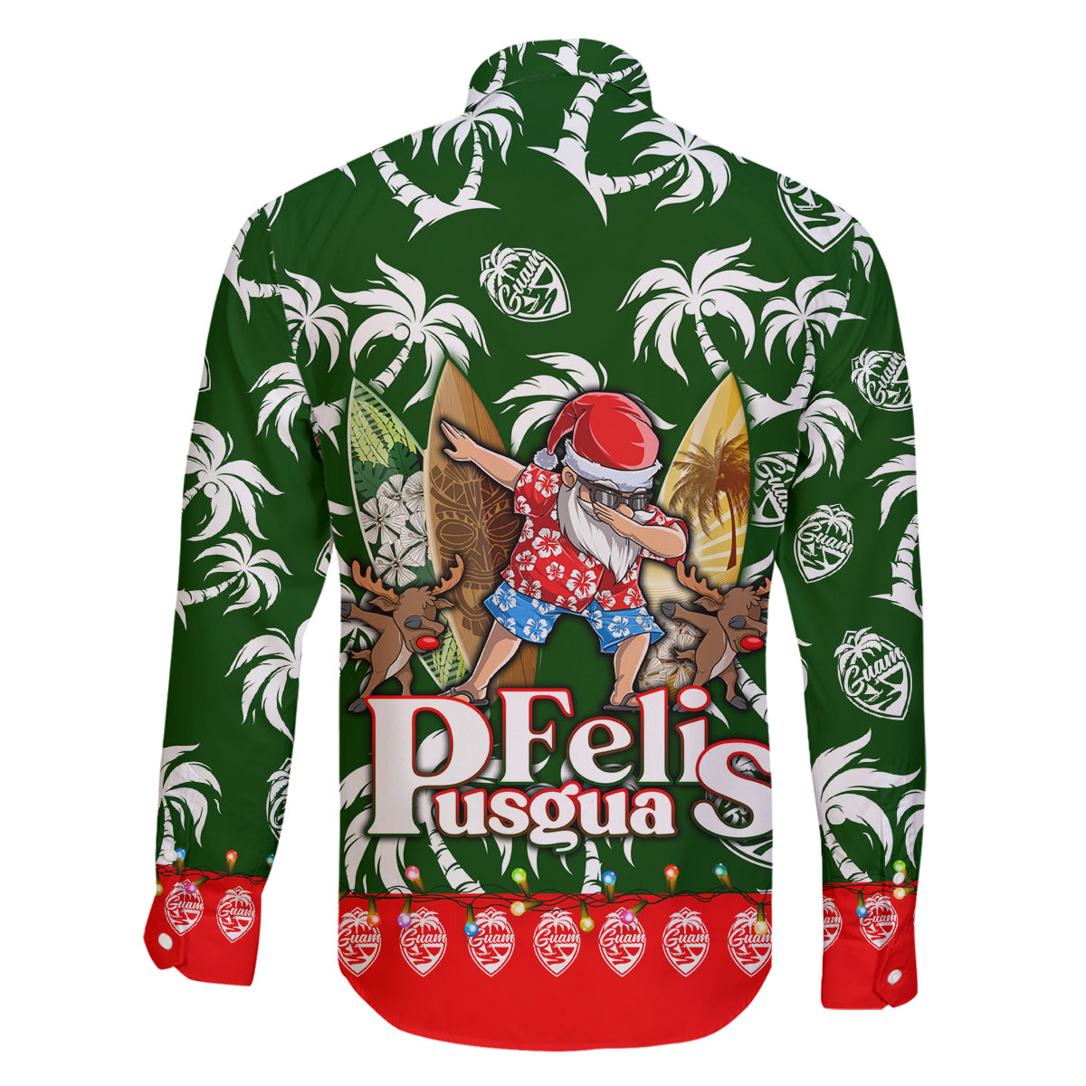 Guam Christmas Family Matching Tank Maxi Dress and Hawaiian Shirt Felis Pusgua Tropical Xmas Patterns DT02 - Polynesian Pride