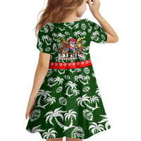 Guam Christmas Kid Short Sleeve Dress Felis Pusgua Tropical Xmas Patterns DT02 - Polynesian Pride