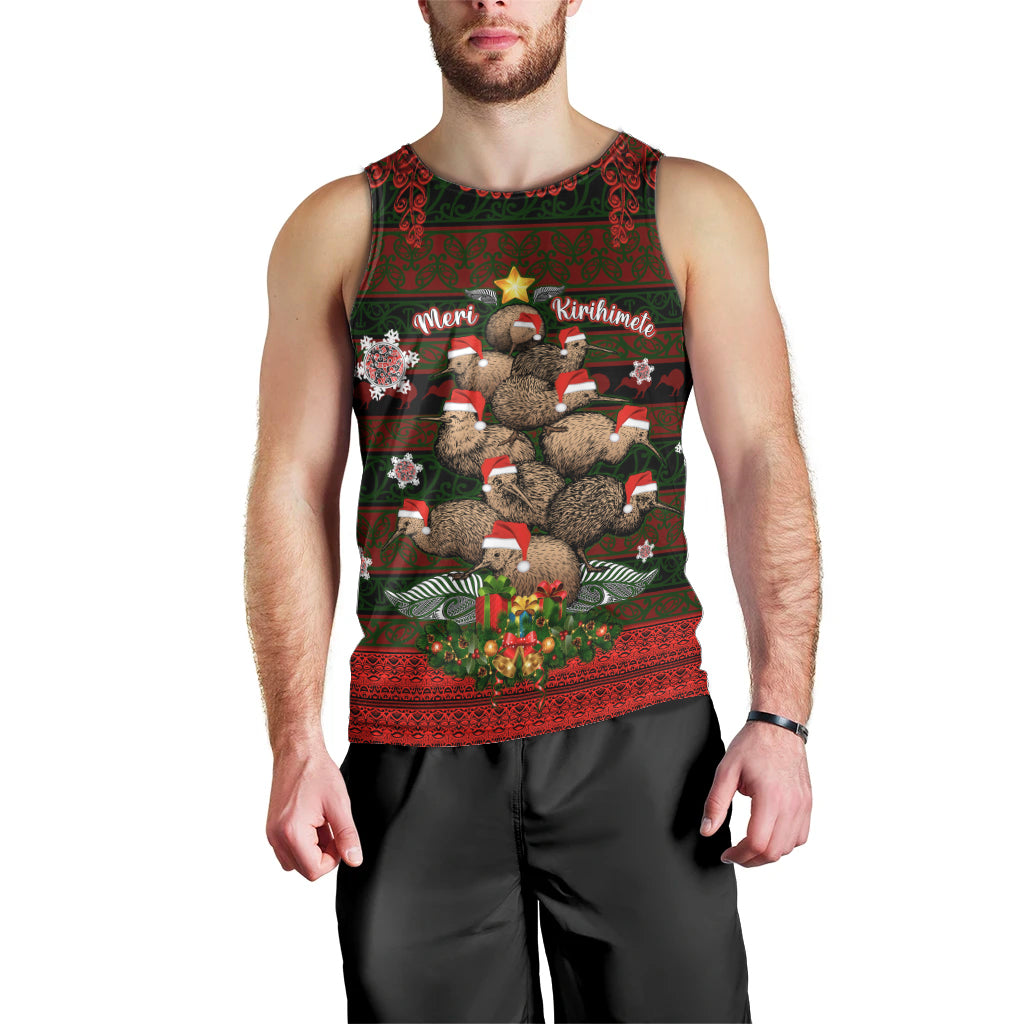 Meri Kirihimete New Zealand Men Tank Top Christmas Kiwi Maori DT02 - Polynesian Pride