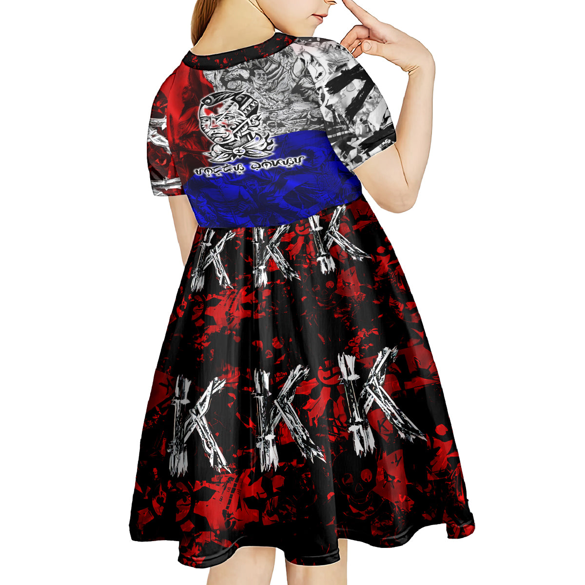 Philippines Bonifacio Day Kid Short Sleeve Dress DT02 - Polynesian Pride