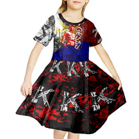Philippines Bonifacio Day Kid Short Sleeve Dress DT02 - Polynesian Pride