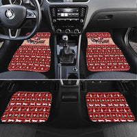 Dog Sled Christmas Car Mats Husky Sleigh Ride Design DT02 Set 4pcs Red - Polynesian Pride
