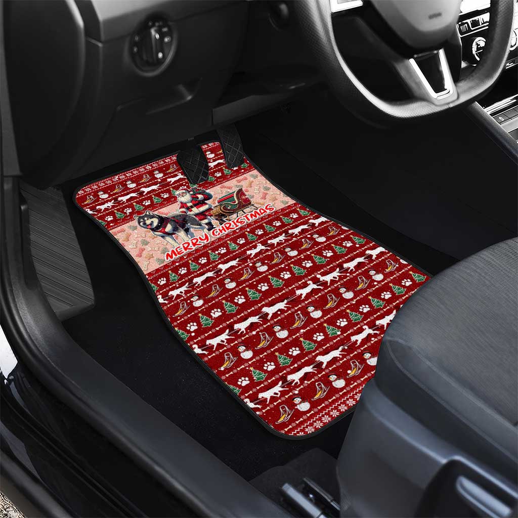 Dog Sled Christmas Car Mats Husky Sleigh Ride Design DT02 - Polynesian Pride