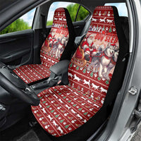Dog Sled Christmas Car Seat Cover Husky Sleigh Ride Design - Polynesian Pride