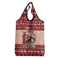 Dog Sled Christmas Grocery Bag Husky Sleigh Ride Design DT02 - Polynesian Pride