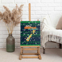 Merry Christmas New Zealand Canvas Wall Art Xmas Travel Map - Polynesian Pride