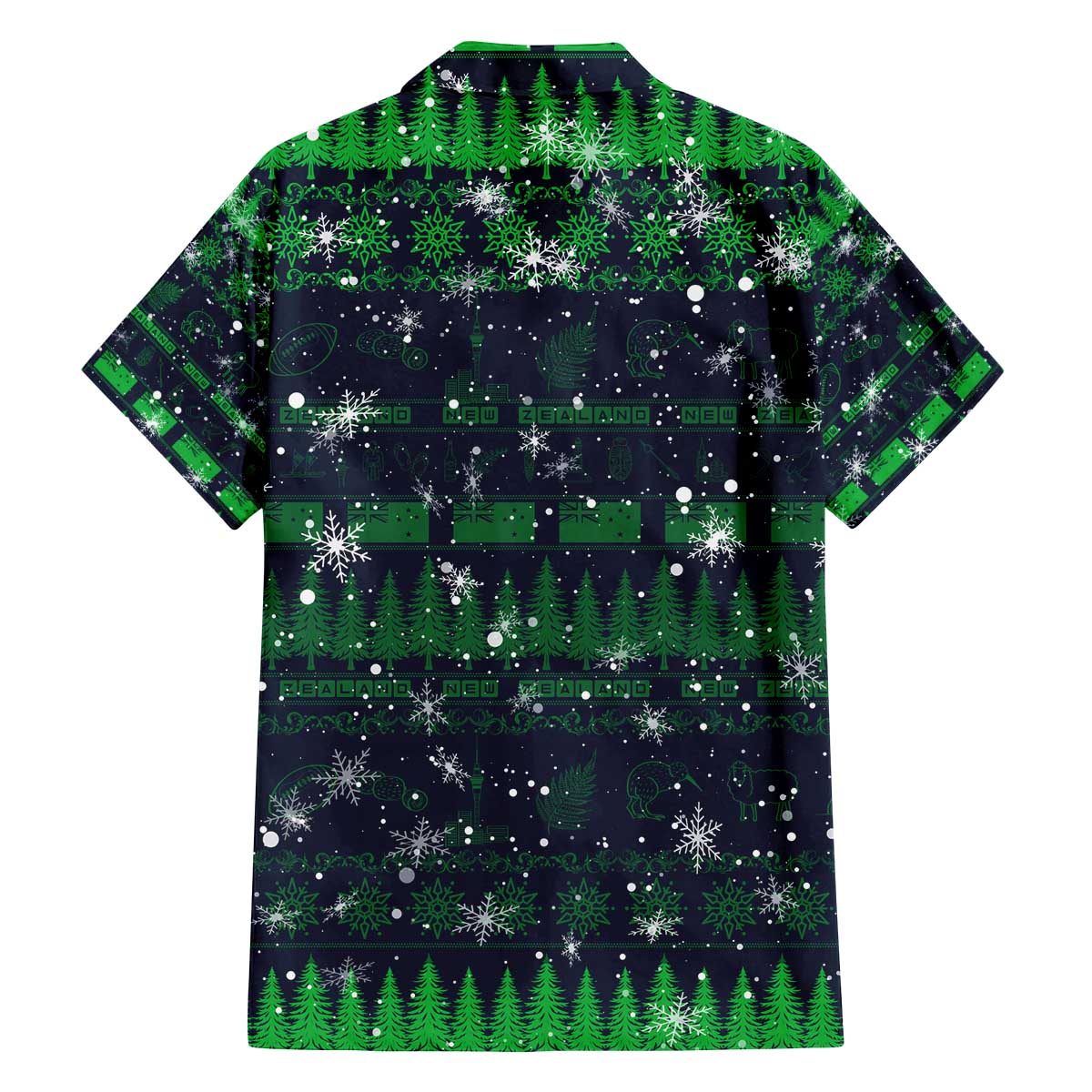 Merry Christmas New Zealand Family Matching Off The Shoulder Long Sleeve Dress and Hawaiian Shirt Xmas Travel Map DT02 - Polynesian Pride