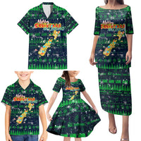 Merry Christmas New Zealand Family Matching Puletasi and Hawaiian Shirt Xmas Travel Map DT02 - Polynesian Pride