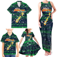 Merry Christmas New Zealand Family Matching Tank Maxi Dress and Hawaiian Shirt Xmas Travel Map DT02 - Polynesian Pride
