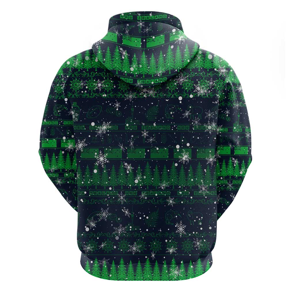Merry Christmas New Zealand Hoodie Xmas Travel Map - Polynesian Pride