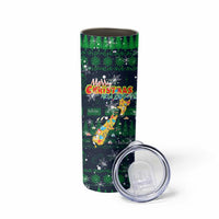 Merry Christmas New Zealand Skinny Tumbler Xmas Travel Map DT02 - Polynesian Pride