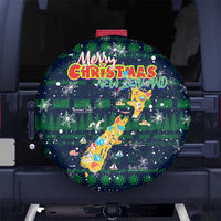 Merry Christmas New Zealand Spare Tire Cover Xmas Travel Map DT02 No hole Blue - Polynesian Pride