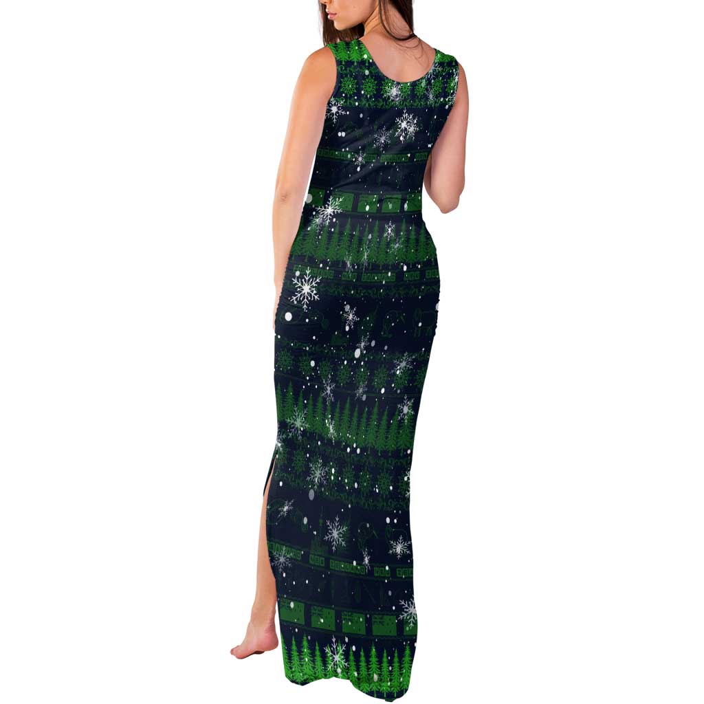 Merry Christmas New Zealand Tank Maxi Dress Xmas Travel Map DT02 - Polynesian Pride
