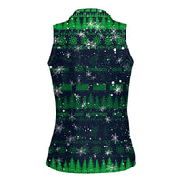 Merry Christmas New Zealand Women Sleeveless Polo Shirt Xmas Travel Map DT02 - Polynesian Pride