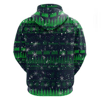 Merry Christmas New Zealand Zip Hoodie Xmas Travel Map - Polynesian Pride