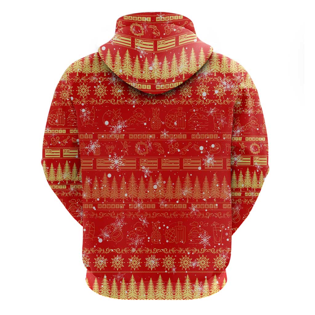 Merry Christmas Hawaii Hoodie Xmas Travel Map - Polynesian Pride