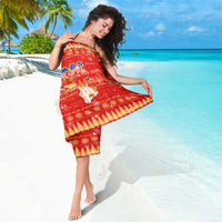 Merry Christmas Hawaii Sarong Xmas Travel Map - Polynesian Pride