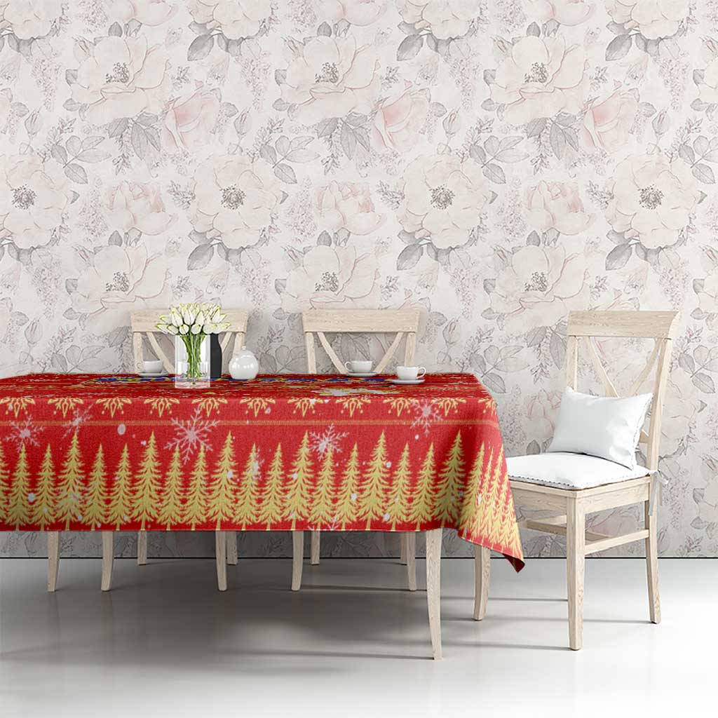 Merry Christmas Hawaii Tablecloth Xmas Travel Map - Polynesian Pride
