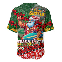 Mele Kalikimaka Shaka Santa Baseball Jersey Hawaiian Surf Christmas Design with Aloha Spirit DT02 - Polynesian Pride