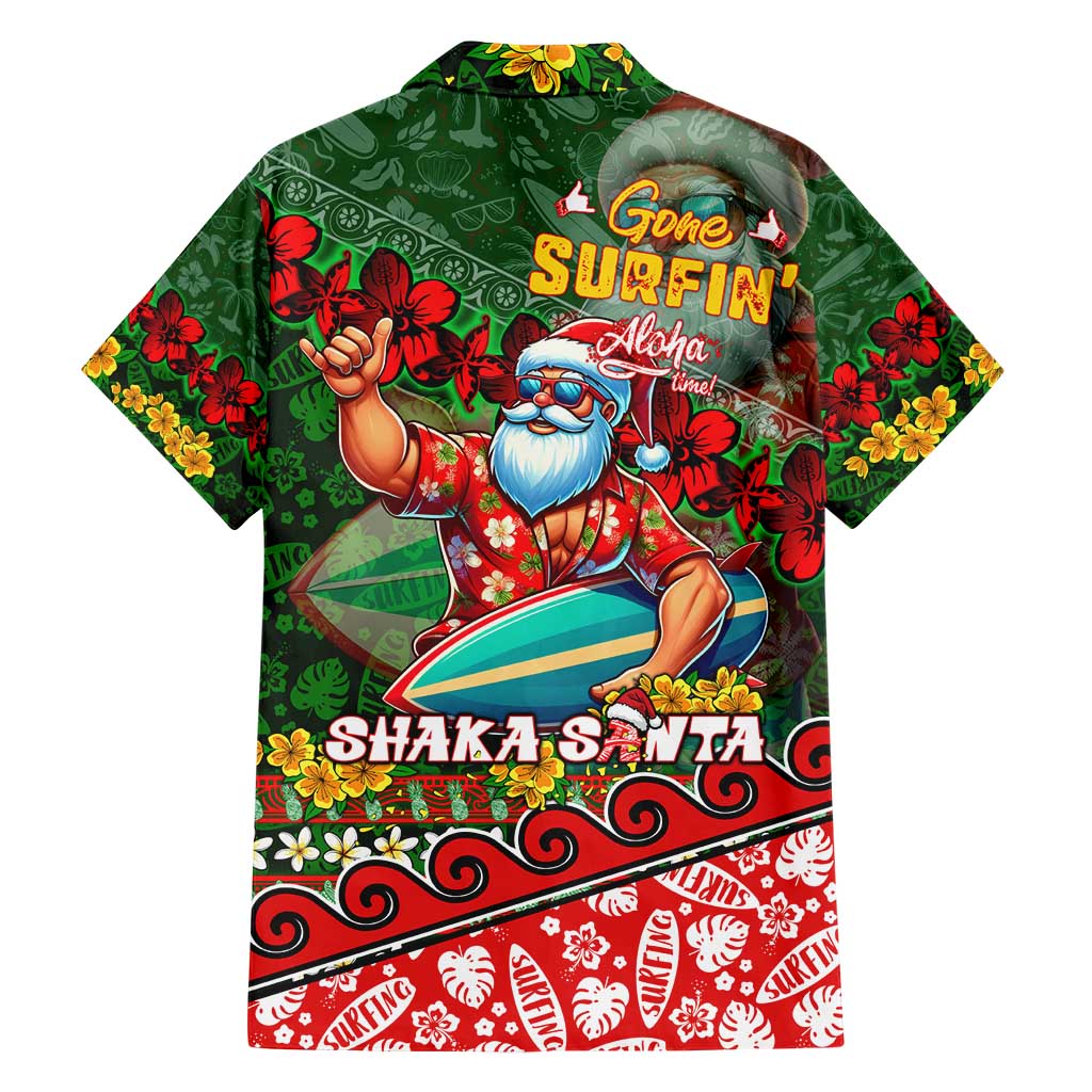 Mele Kalikimaka Shaka Santa Hawaiian Shirt Hawaiian Surf Christmas Design with Aloha Spirit DT02 - Polynesian Pride