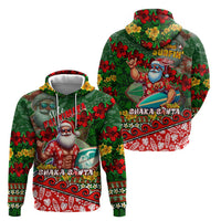 Mele Kalikimaka Shaka Santa Hoodie Hawaiian Surf Christmas Design with Aloha Spirit DT02 - Polynesian Pride