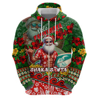 Mele Kalikimaka Shaka Santa Hoodie Hawaiian Surf Christmas Design with Aloha Spirit DT02 - Polynesian Pride