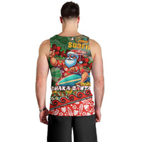 Mele Kalikimaka Shaka Santa Men Tank Top Hawaiian Surf Christmas Design with Aloha Spirit DT02 - Polynesian Pride