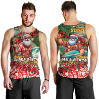 Mele Kalikimaka Shaka Santa Men Tank Top Hawaiian Surf Christmas Design with Aloha Spirit DT02 - Polynesian Pride