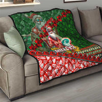 Mele Kalikimaka Shaka Santa Quilt Hawaiian Surf Christmas Design with Aloha Spirit DT02 - Polynesian Pride
