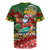 Mele Kalikimaka Shaka Santa Rugby Jersey Hawaiian Surf Christmas Design with Aloha Spirit - Polynesian Pride