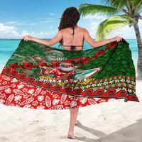 Mele Kalikimaka Shaka Santa Sarong Hawaiian Surf Christmas Design with Aloha Spirit DT02 - Polynesian Pride