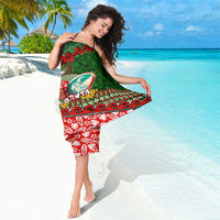 Mele Kalikimaka Shaka Santa Sarong Hawaiian Surf Christmas Design with Aloha Spirit DT02 - Polynesian Pride