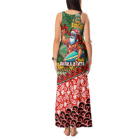 Mele Kalikimaka Shaka Santa Tank Maxi Dress Hawaiian Surf Christmas Design with Aloha Spirit DT02 - Polynesian Pride