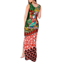 Mele Kalikimaka Shaka Santa Tank Maxi Dress Hawaiian Surf Christmas Design with Aloha Spirit DT02 - Polynesian Pride