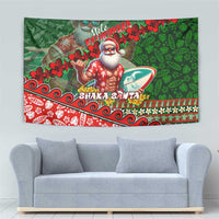 Mele Kalikimaka Shaka Santa Tapestry Hawaiian Surf Christmas Design with Aloha Spirit DT02 - Polynesian Pride