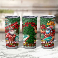 Mele Kalikimaka Shaka Santa Tumbler Cup Hawaiian Surf Christmas Design with Aloha Spirit DT02 - Polynesian Pride