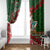 Mele Kalikimaka Shaka Santa Window Curtain Hawaiian Surf Christmas Design with Aloha Spirit - Polynesian Pride