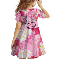 Butterfly Polynesia Breast Cancer Family Matching Off Shoulder Maxi Dress and Hawaiian Shirt Nobody Fights Alone Pink Out Tropical Hibiscus DT02 - Polynesian Pride