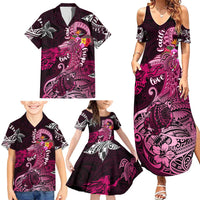 Breast Cancer Mermaid Polynesia Family Matching Summer Maxi Dress and Hawaiian Shirt Faith Hope Love DT02 - Polynesian Pride