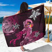 Breast Cancer Mermaid Polynesia Sarong Faith Hope Love DT02 One Size 44 x 66 inches Pink - Polynesian Pride