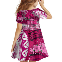 Breast Cancer Awareness Hawaii Family Matching Mermaid Dress and Hawaiian Shirt Polynesia Girl Nobody Fights Alone DT02 - Polynesian Pride