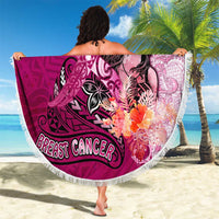 Breast Cancer New Zealand Beach Blanket Maori Aotearoa Girl Pink Out DT02 - Polynesian Pride