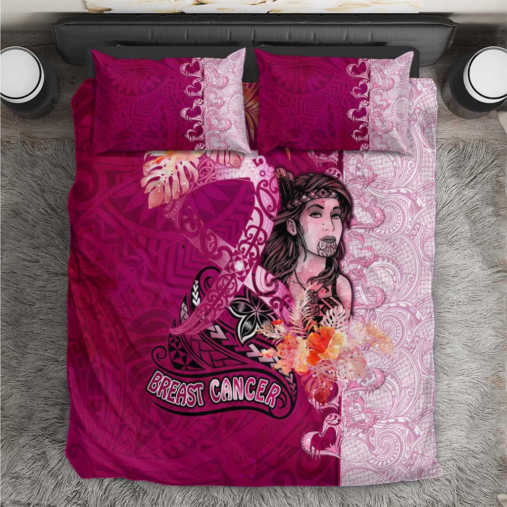 Breast Cancer New Zealand Bedding Set Maori Aotearoa Girl Pink Out DT02 Pink - Polynesian Pride