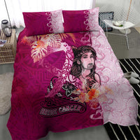 Breast Cancer New Zealand Bedding Set Maori Aotearoa Girl Pink Out DT02 - Polynesian Pride